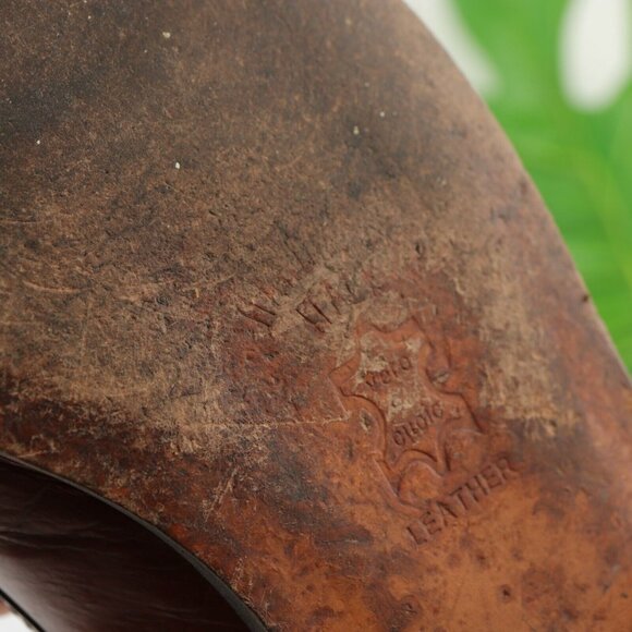 VTG Stanley Blacker Mens Oxford Size 11.5 Red Leather Italy Handmade Dress Shoe - Picture 10 of 12